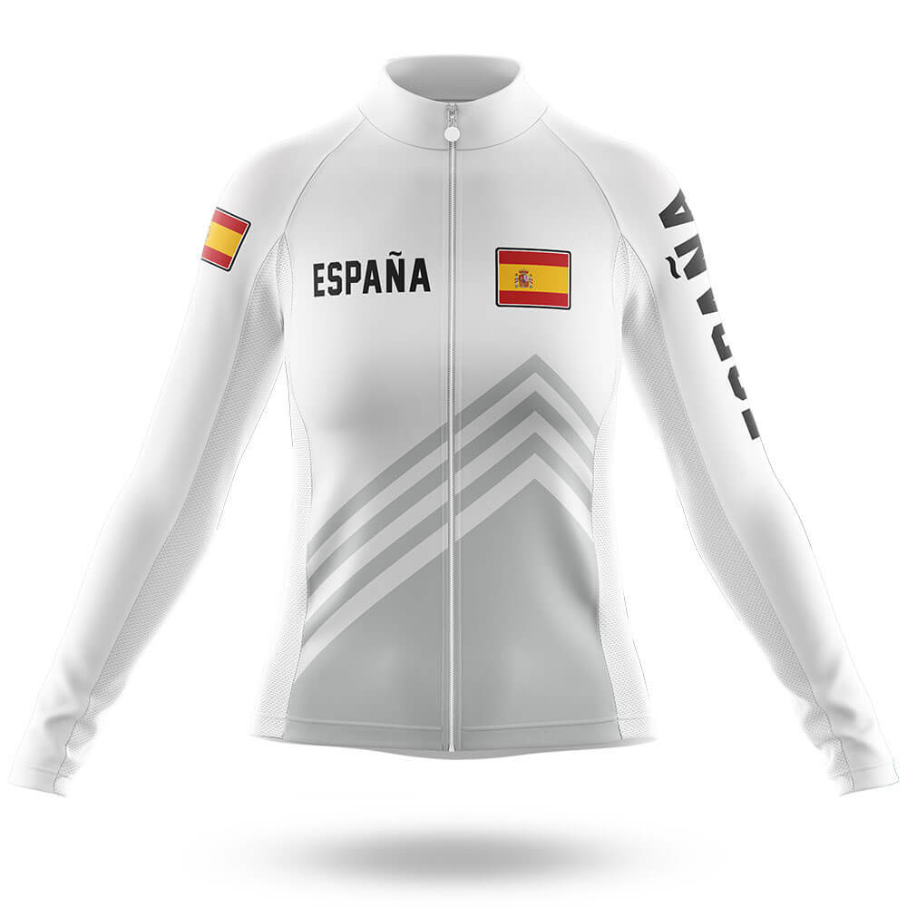 España S5 White - Women - Cycling Kit-Long Sleeve Jersey-Global Cycling Gear