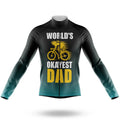 World's Okayest Dad - Men's Cycling Kit-Long Sleeve Jersey-Global Cycling Gear