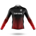 Custom Team Name S1 Red - Men's Cycling Kit-Long Sleeve Jersey-Global Cycling Gear