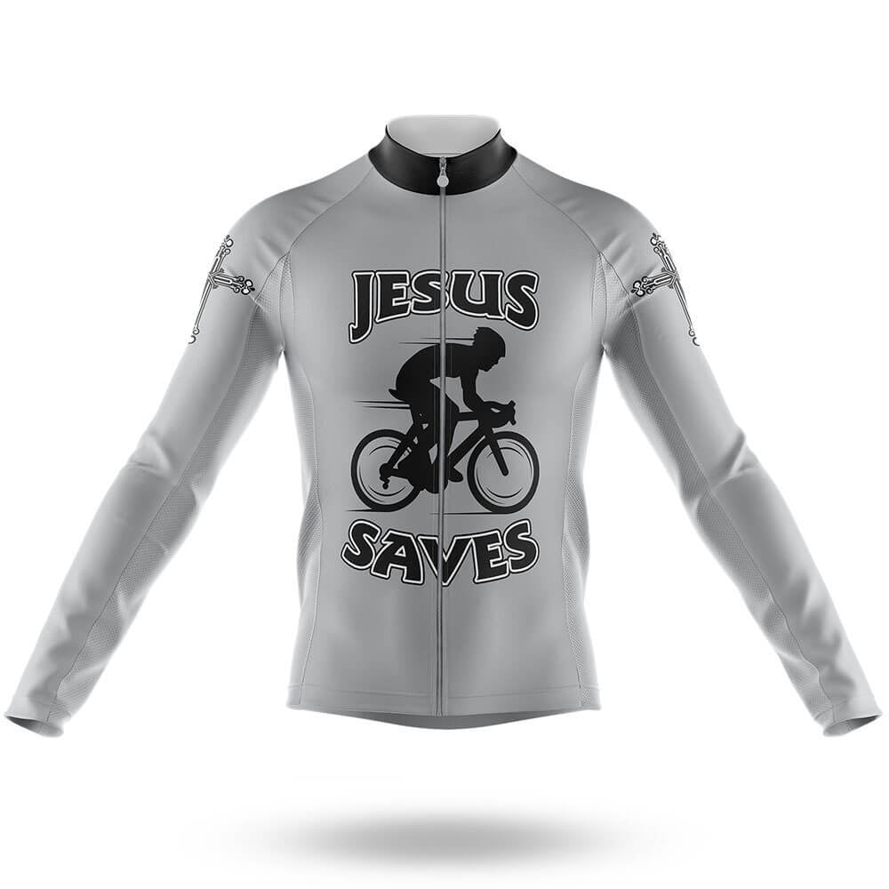 Jesus Saves - Men's Cycling Kit-Long Sleeve Jersey-Global Cycling Gear