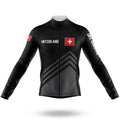 Switzerland S5 Black - Men's Cycling Kit-Long Sleeve Jersey-Global Cycling Gear