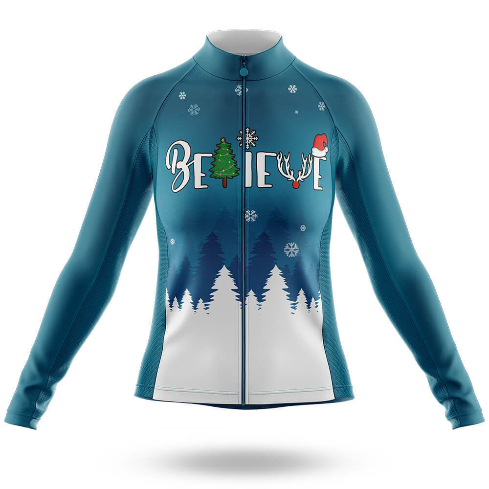 Believe Christmas - Women - Cycling Kit-Long Sleeve Jersey-Global Cycling Gear