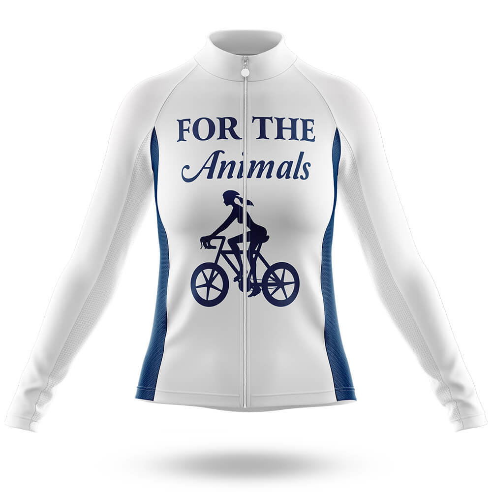 For The Animals - Women's Cycling Kit-Long Sleeve Jersey-Global Cycling Gear