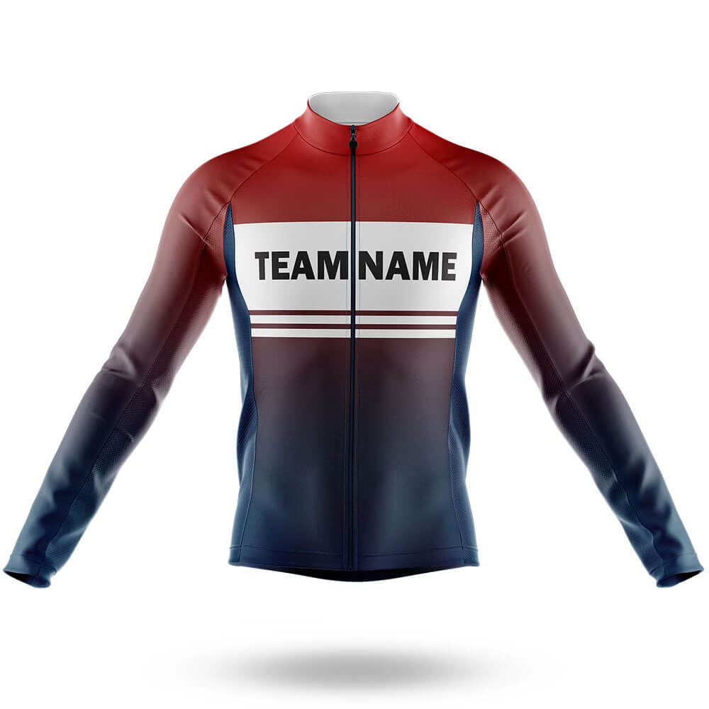 Custom Team Name S2 - Men's Cycling Kit-Long Sleeve Jersey-Global Cycling Gear