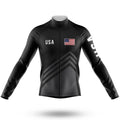 USA S5 Black - Men's Cycling Kit-Long Sleeve Jersey-Global Cycling Gear