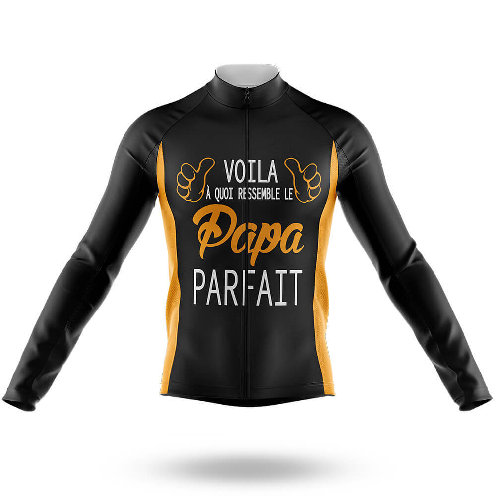 Un Papa Parfait - Men's Cycling Kit-Long Sleeve Jersey-Global Cycling Gear