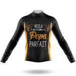 Un Papa Parfait - Men's Cycling Kit-Long Sleeve Jersey-Global Cycling Gear