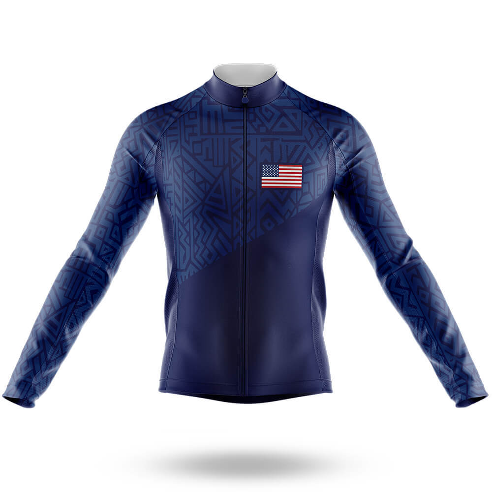 USA S21 - Men's Cycling Kit-Long Sleeve Jersey-Global Cycling Gear