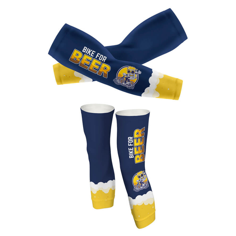 Bike For Beer - Arm And Leg Sleeves-S-Global Cycling Gear