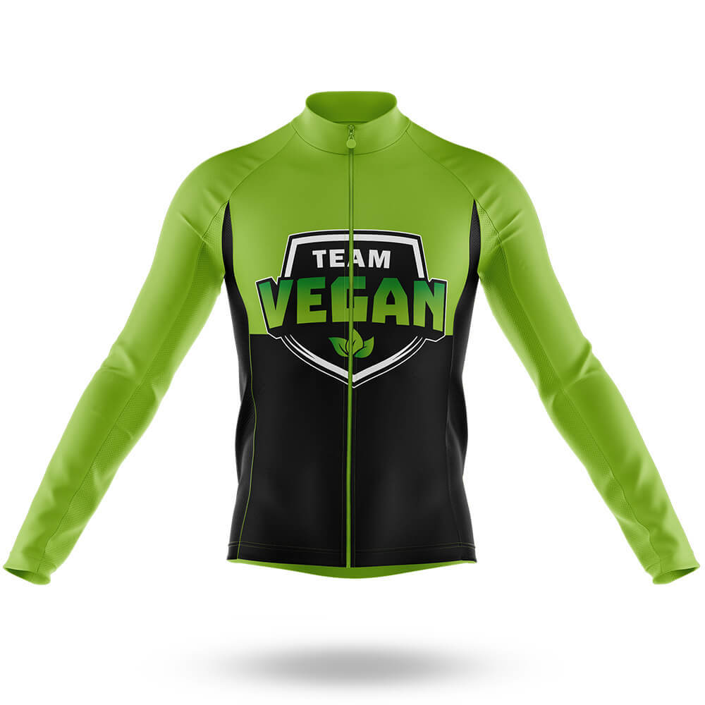 Team Vegan V4 - Men's Cycling Kit-Long Sleeve Jersey-Global Cycling Gear