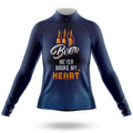 Beer Never Broke My Heart - Women - Cycling Kit-Long Sleeve Jersey-Global Cycling Gear