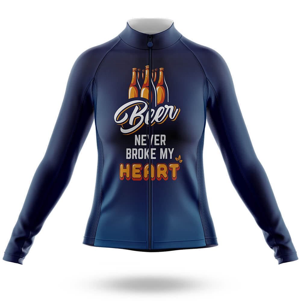 Beer Never Broke My Heart - Women - Cycling Kit-Long Sleeve Jersey-Global Cycling Gear