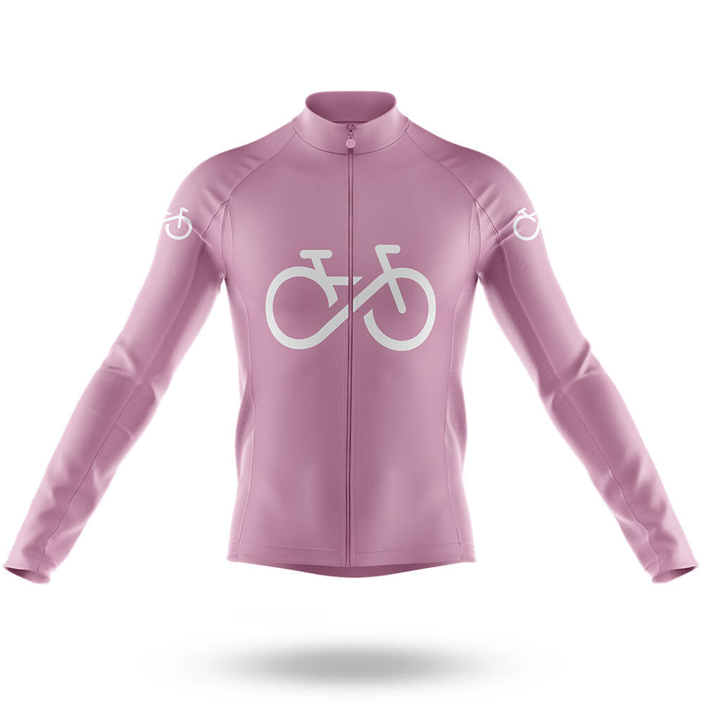 Bike Forever - Pink - Men's Cycling Kit-Long Sleeve Jersey-Global Cycling Gear