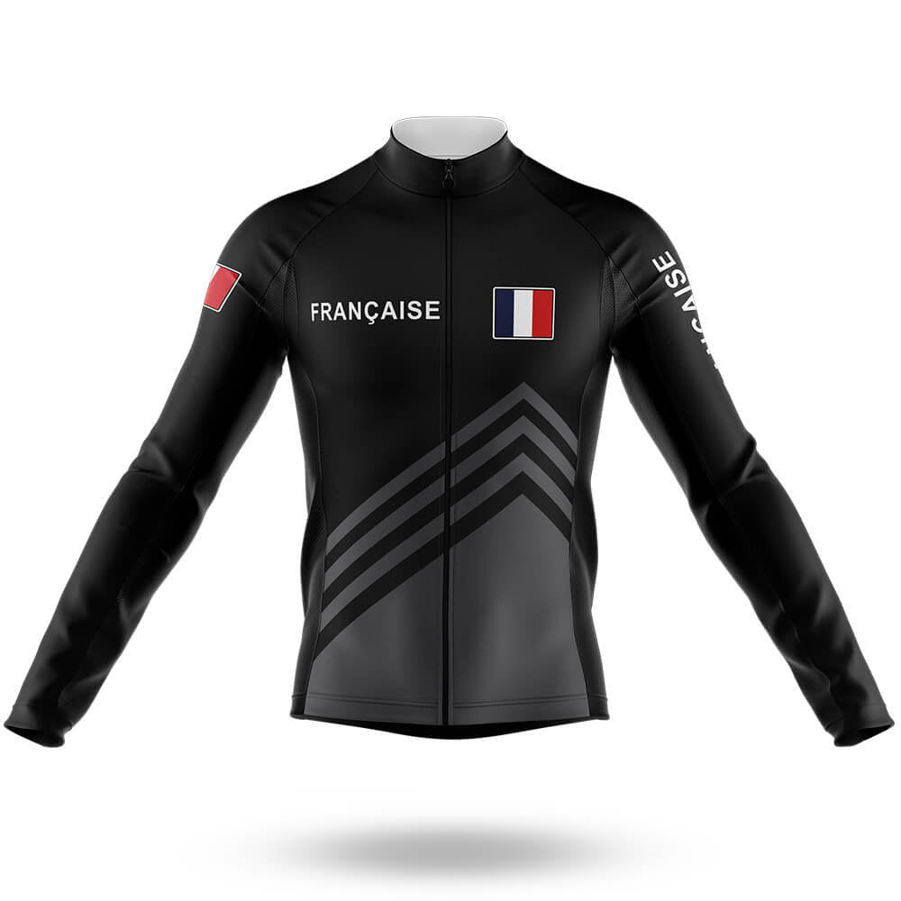 Française S5 Black - Men's Cycling Kit-Long Sleeve Jersey-Global Cycling Gear