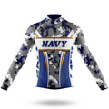 Navy Camo Veteran - Men's Cycling Kit-Long Sleeve Jersey-Global Cycling Gear