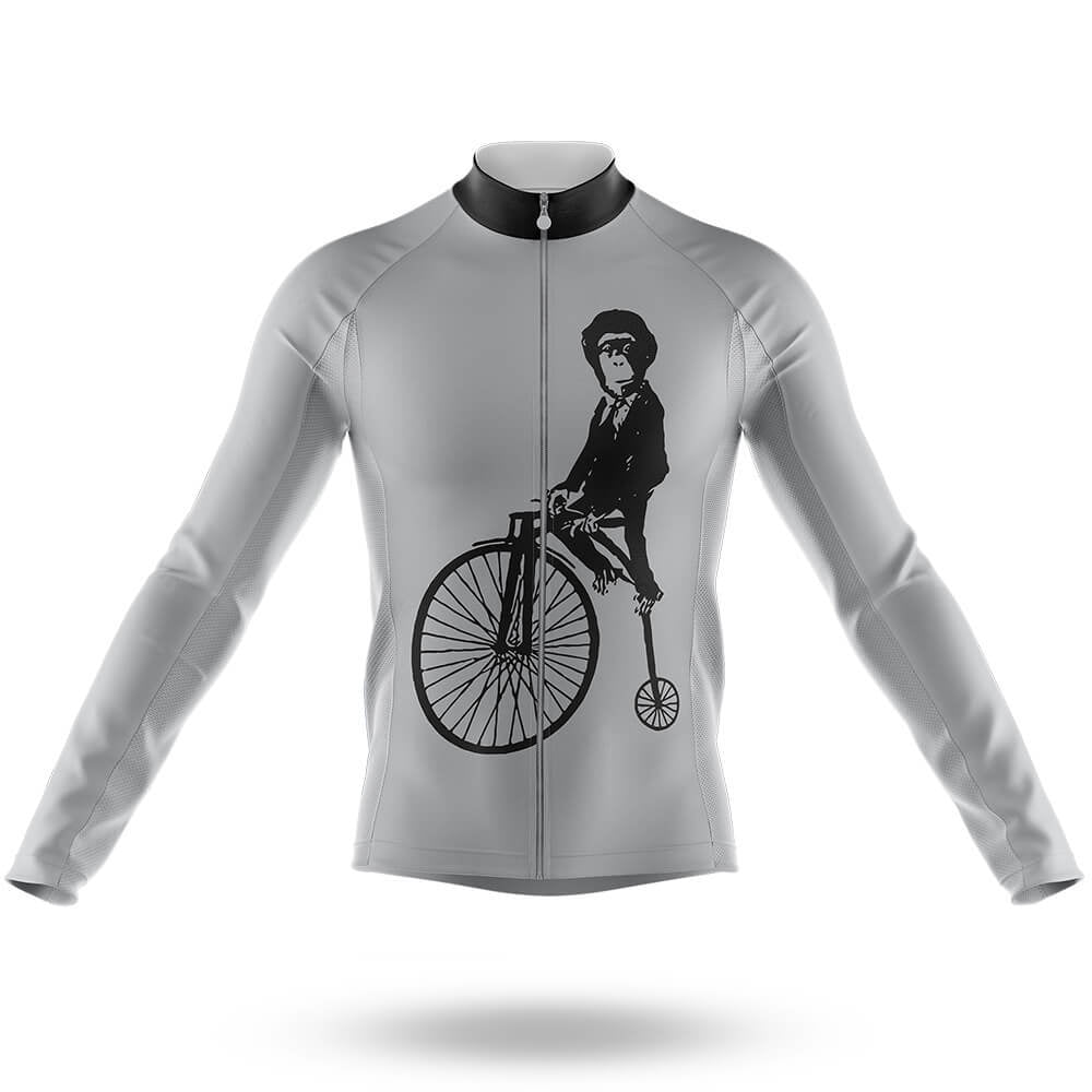 Monkey On A Bike - Men's Cycling Kit-Long Sleeve Jersey-Global Cycling Gear