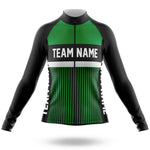 Custom Team Name M6 Green - Women's Cycling Kit-Long Sleeve Jersey-Global Cycling Gear