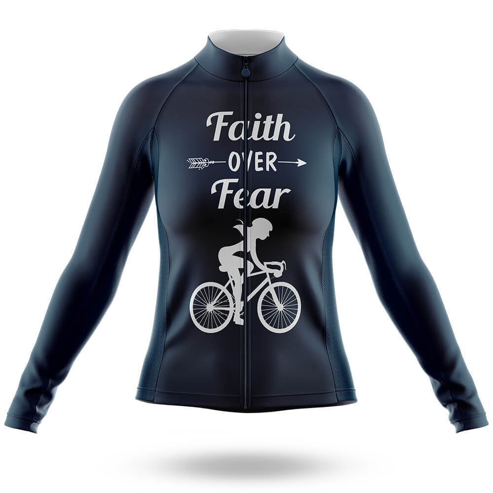Faith Over Fear - Women's Cycling Kit-Long Sleeve Jersey-Global Cycling Gear