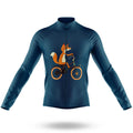 Fox On Bicycle - Men's Cycling Kit-Long Sleeve Jersey-Global Cycling Gear