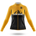 Custom Team Name V3 Black - Women's Cycling Kit-Long Sleeve Jersey-Global Cycling Gear