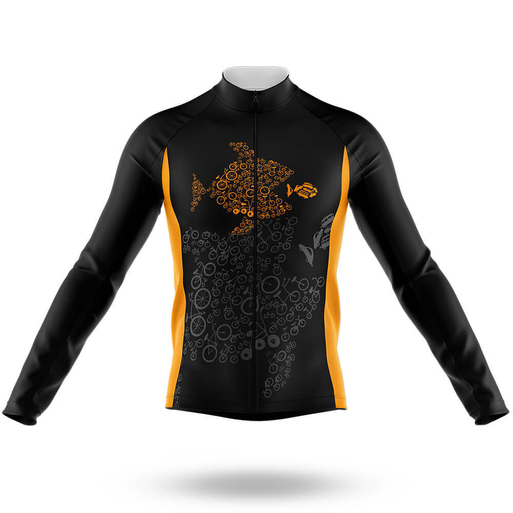 Bicycle Fish - Men's Cycling Kit-Long Sleeve Jersey-Global Cycling Gear