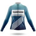 Custom Team Name S3 Blue - Women's Cycling Kit-Long Sleeve Jersey-Global Cycling Gear