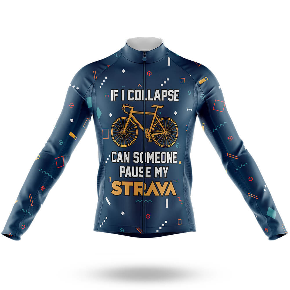 Pause My Strava V4 - Men's Cycling Kit-Long Sleeve Jersey-Global Cycling Gear