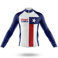 Texas State Flag - Men's Cycling Kit-Long Sleeve Jersey-Global Cycling Gear