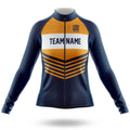 Custom Team Name V20 Navy - Women's Cycling Kit-Long Sleeve Jersey-Global Cycling Gear