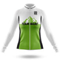 Custom Team Name V3 Green - Women's Cycling Kit-Long Sleeve Jersey-Global Cycling Gear