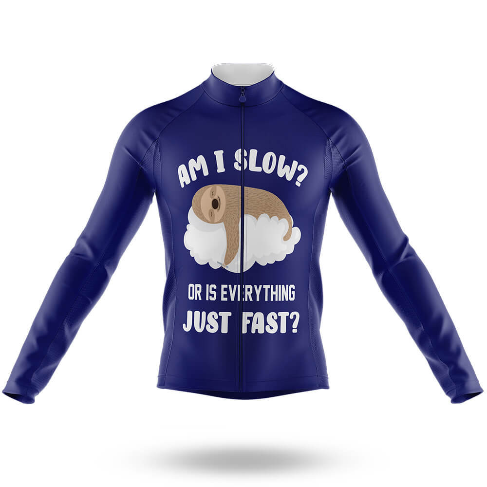 Am I Slow? V4 - Men's Cycling Kit-Long Sleeve Jersey-Global Cycling Gear