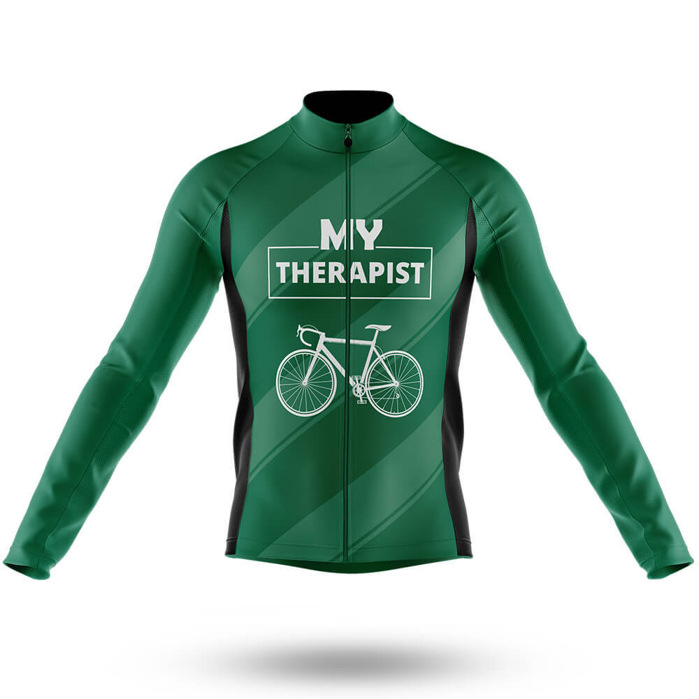 My Therapist - Men's Cycling Kit-Long Sleeve Jersey-Global Cycling Gear