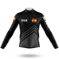 Spain S5 Black - Men's Cycling Kit-Long Sleeve Jersey-Global Cycling Gear