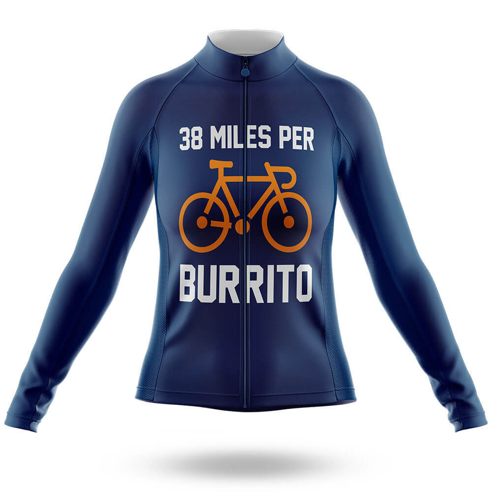 38 Miles - Navy - Women - Cycling Kit-Long Sleeve Jersey-Global Cycling Gear