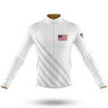 USA S6 White - Men's Cycling Kit-Long Sleeve Jersey-Global Cycling Gear