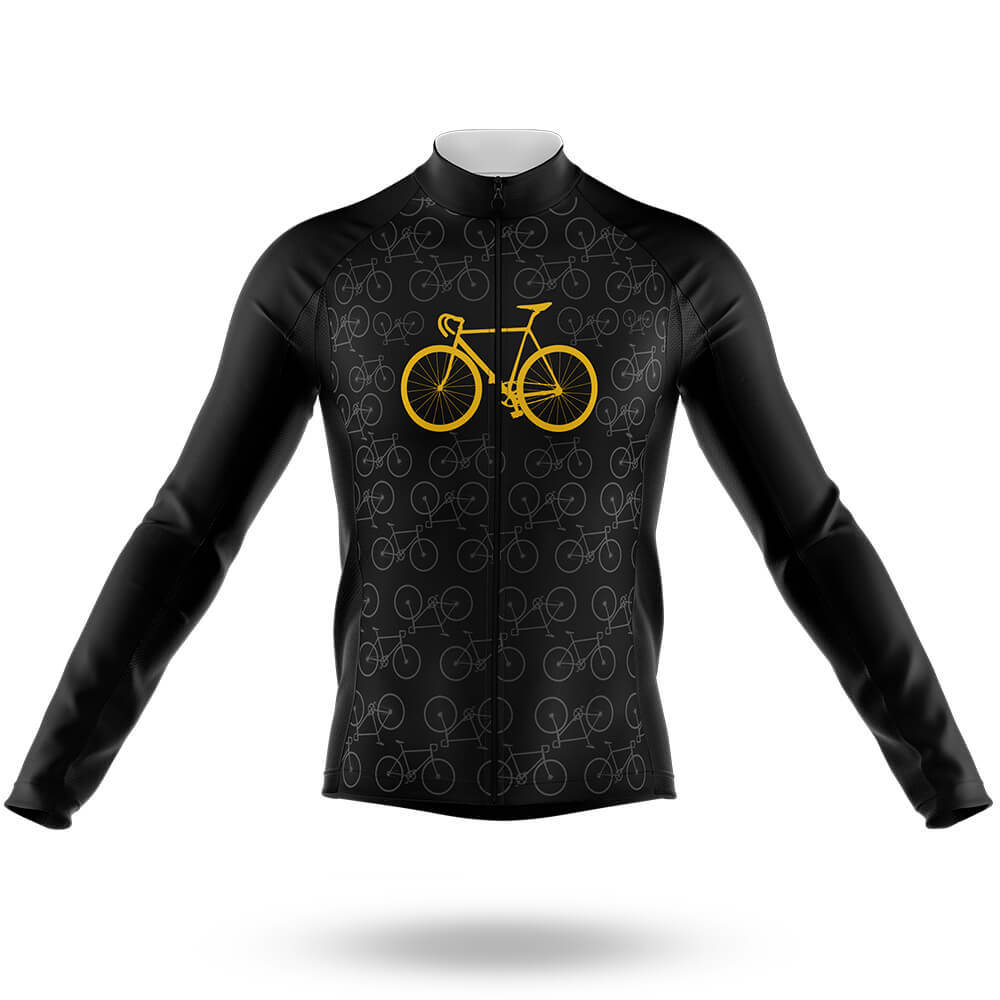 Bicycle Pattern - Men's Cycling Kit-Long Sleeve Jersey-Global Cycling Gear