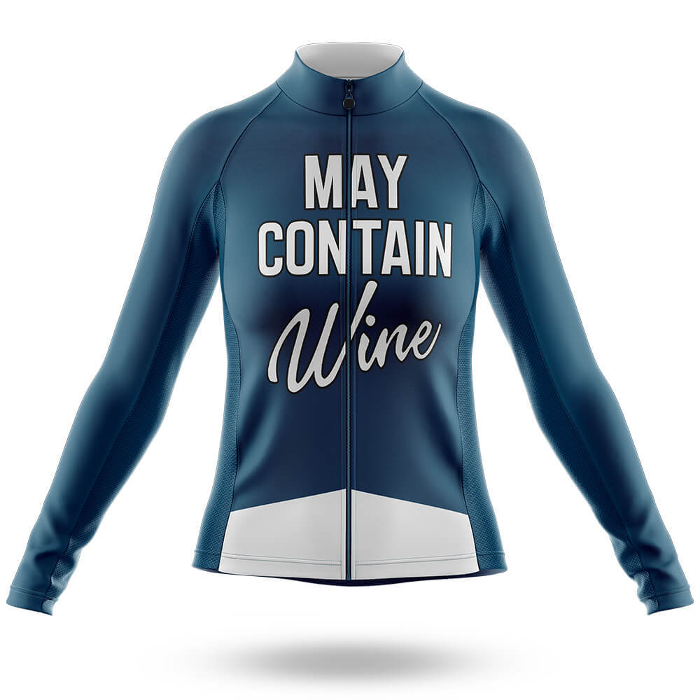 May Contain Wine - Women - Cycling Kit-Long Sleeve Jersey-Global Cycling Gear