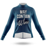 May Contain Wine - Women - Cycling Kit-Long Sleeve Jersey-Global Cycling Gear