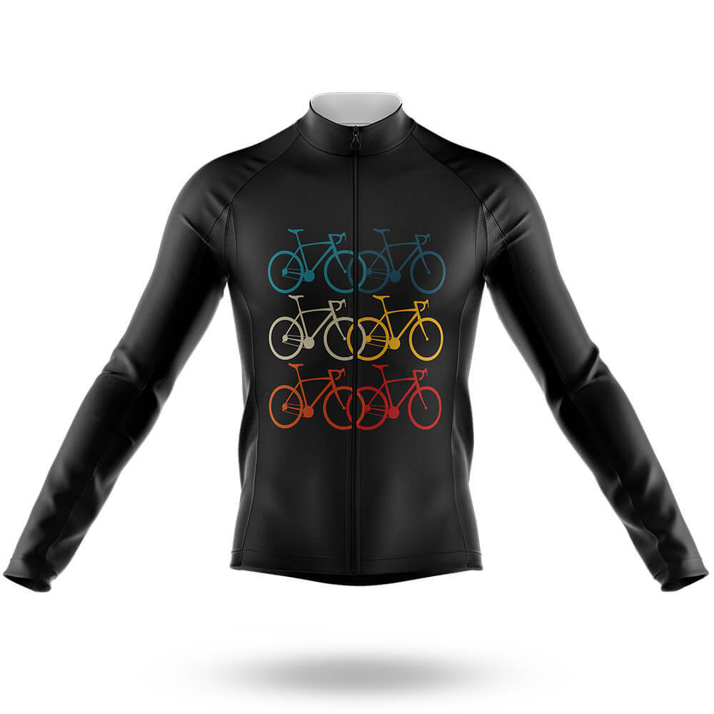 Vintage Bikes - Men's Cycling Kit-Long Sleeve Jersey-Global Cycling Gear