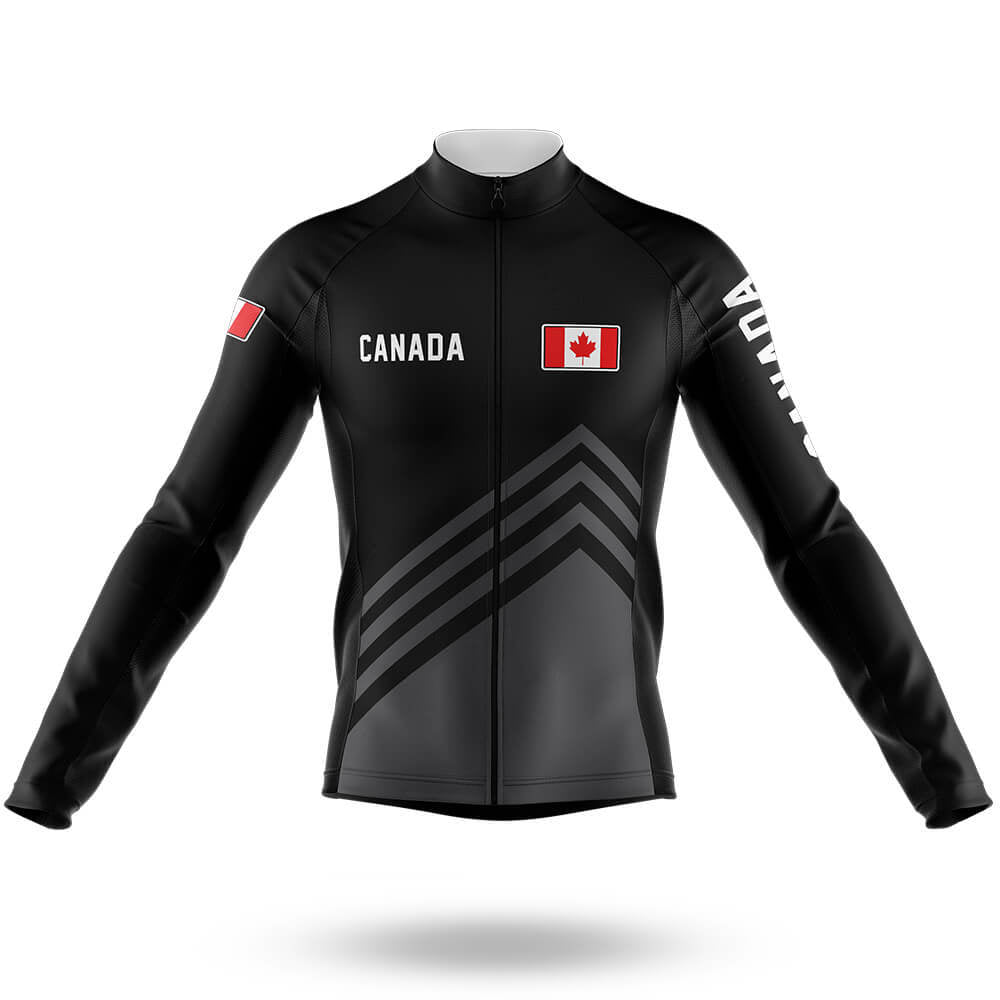 Canada S5 Black - Men's Cycling Kit-Long Sleeve Jersey-Global Cycling Gear