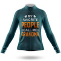 Call Me Grandma - Green - Women Cycling Kit-Long Sleeve Jersey-Global Cycling Gear