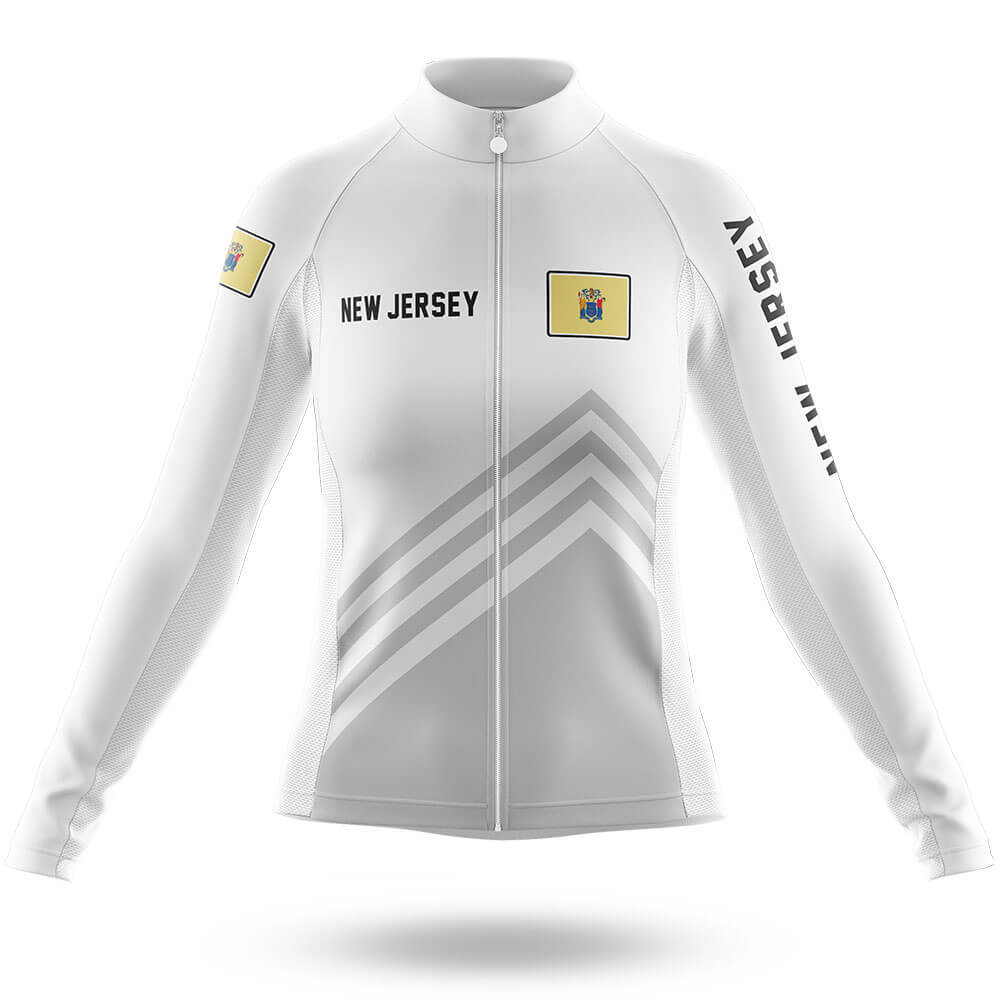 New Jersey S4 White - Women - Cycling Kit-Long Sleeve Jersey-Global Cycling Gear