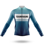 Custom Team Name S2 Blue - Men's Cycling Kit-Long Sleeve Jersey-Global Cycling Gear