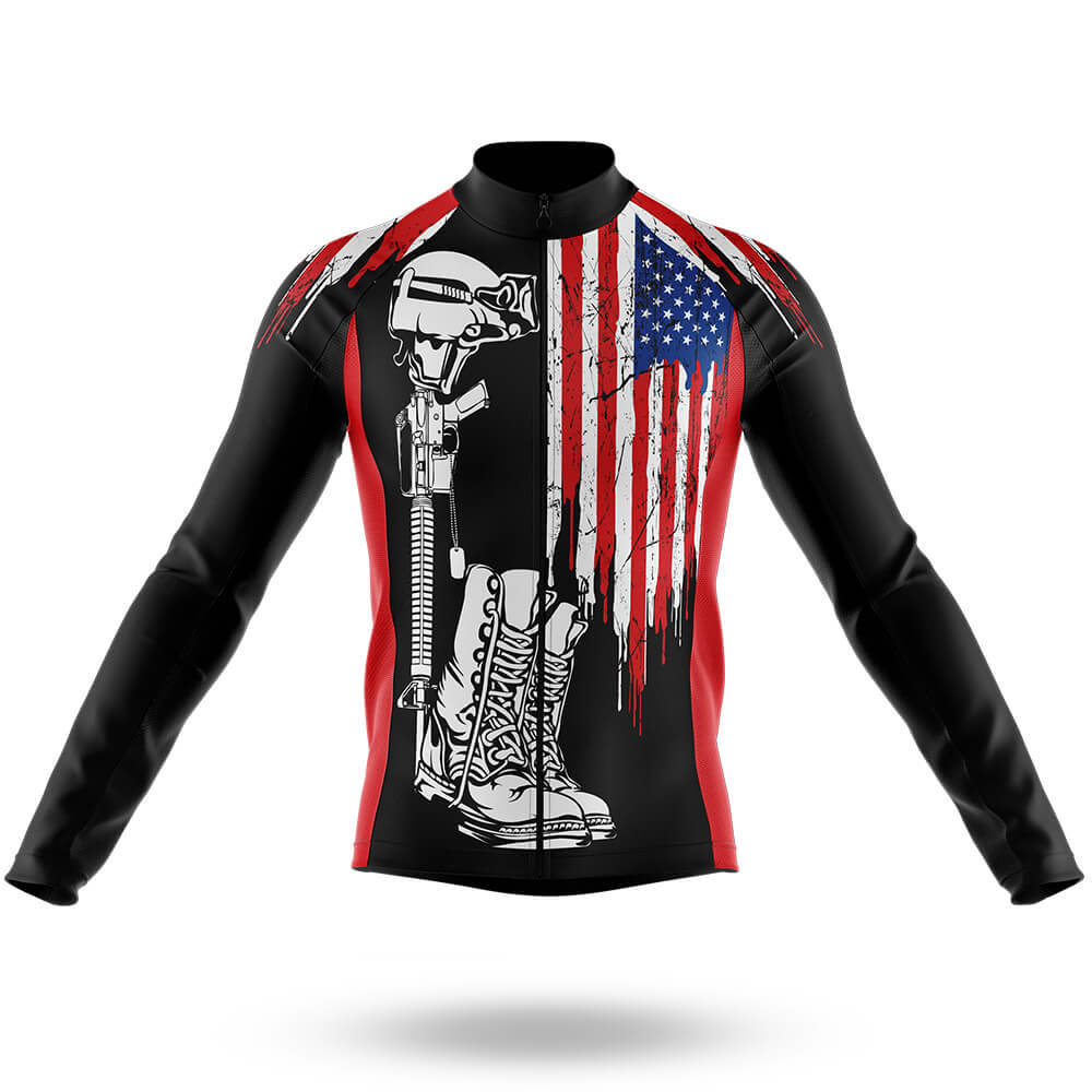 USA Warrior - Men's Cycling Kit-Long Sleeve Jersey-Global Cycling Gear