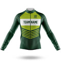 Custom Team Name V20 Green - Men's Cycling Kit-Long Sleeve Jersey-Global Cycling Gear