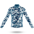 Blue Camo Cycling Jersey - Global Cycling Gear