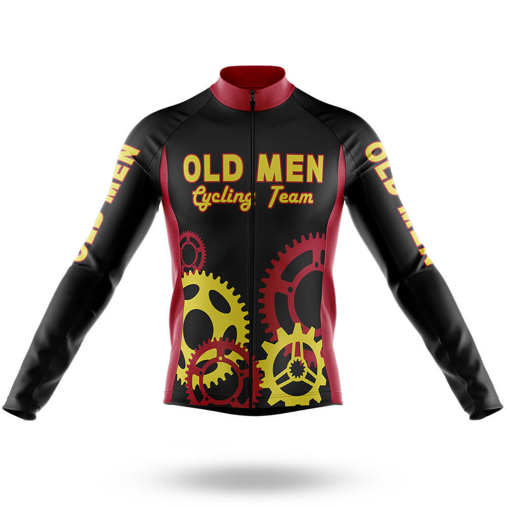 Old Men Cycling Team - Men's Cycling Kit-Long Sleeve Jersey-Global Cycling Gear