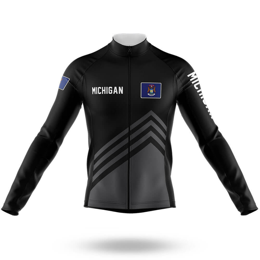 Michigan S4 Black - Men's Cycling Kit-Long Sleeve Jersey-Global Cycling Gear
