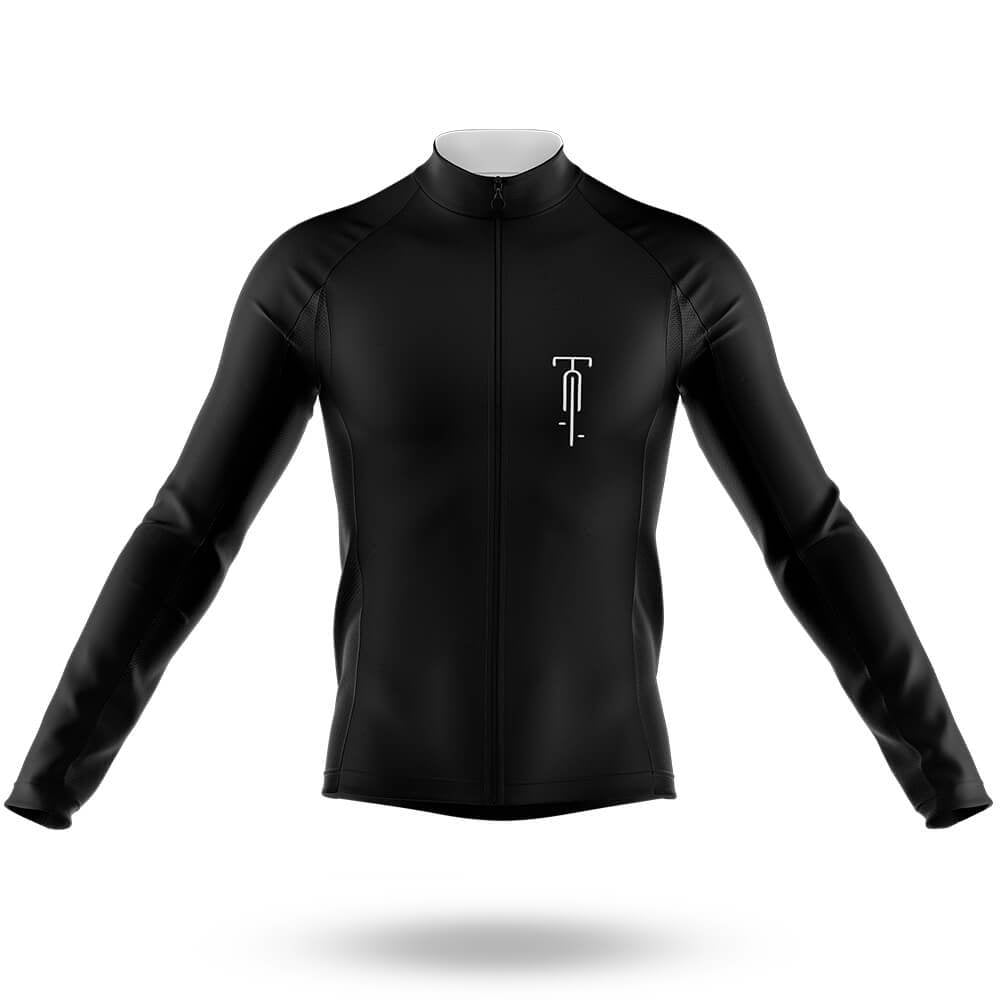 Minimal Retro Bike - Men's Cycling Kit-Long Sleeve Jersey-Global Cycling Gear