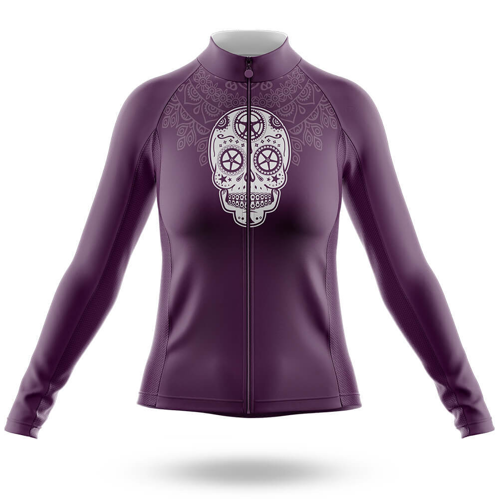 Bike Skull - Women's Cycling Kit-Long Sleeve Jersey-Global Cycling Gear